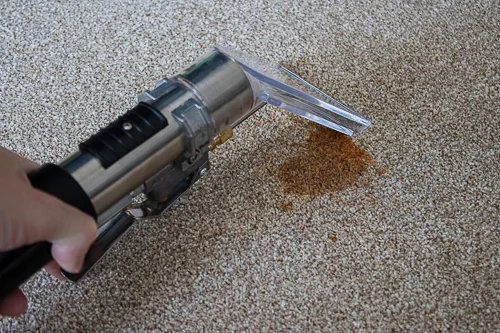 stain removal on a light carpet